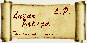 Lazar Palija vizit kartica